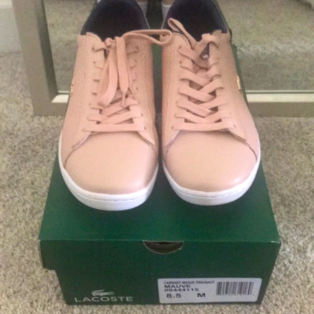 Pink/navy sneakers